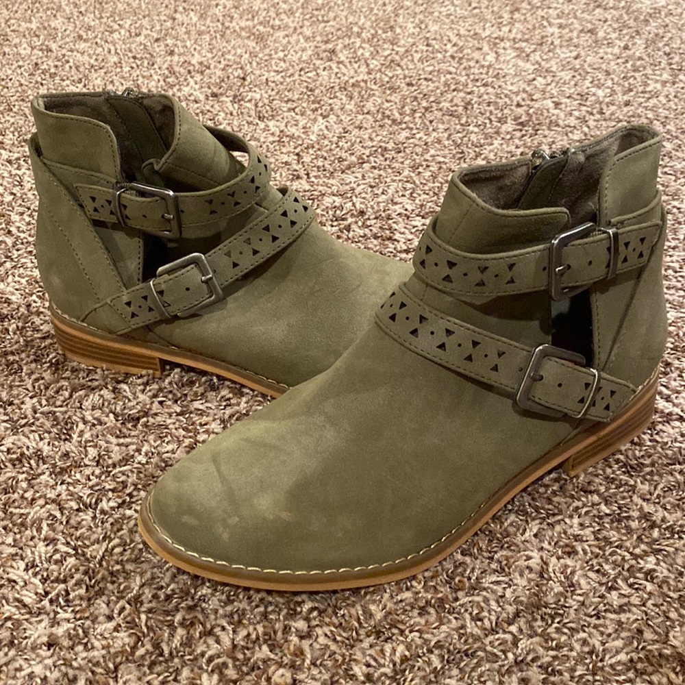 Olive Green Ankle Boots